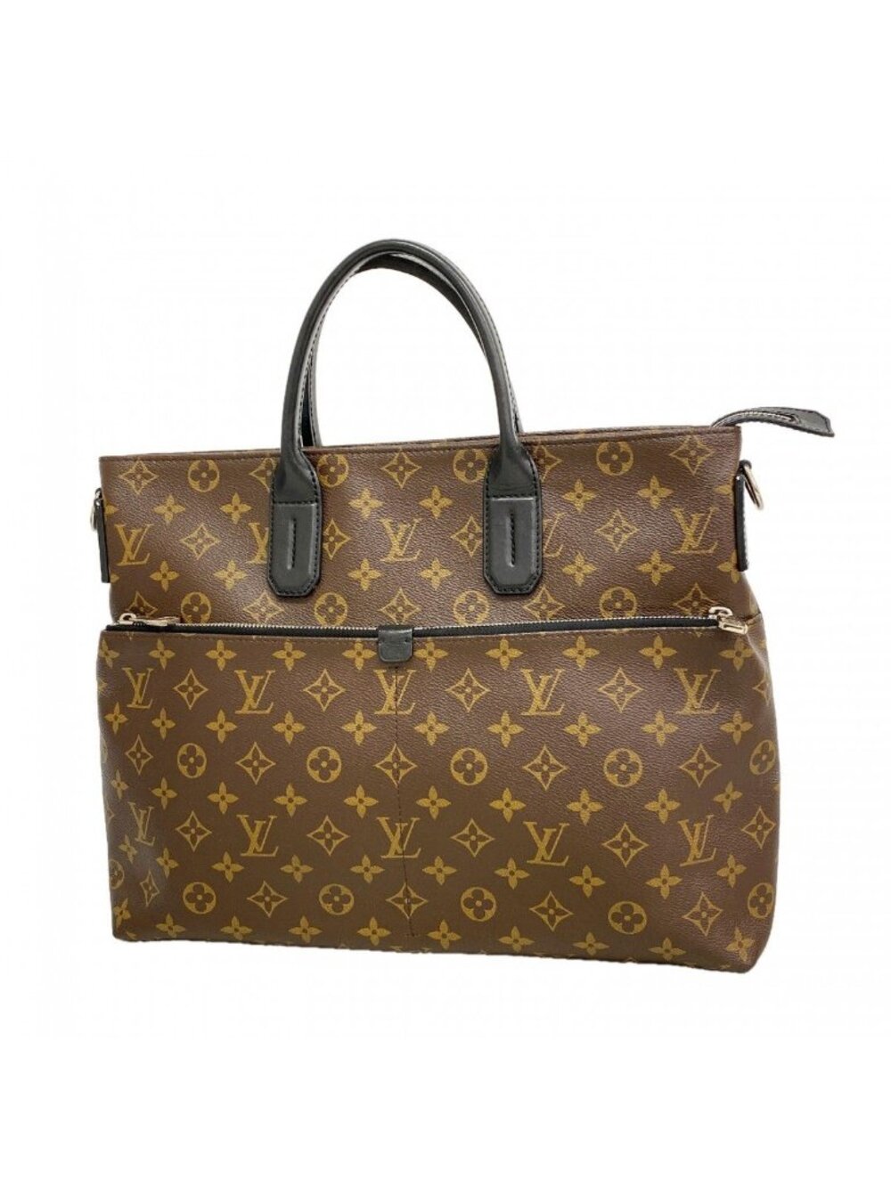 Louis Vuitton Business Bag Monogram Macassar Brown Black